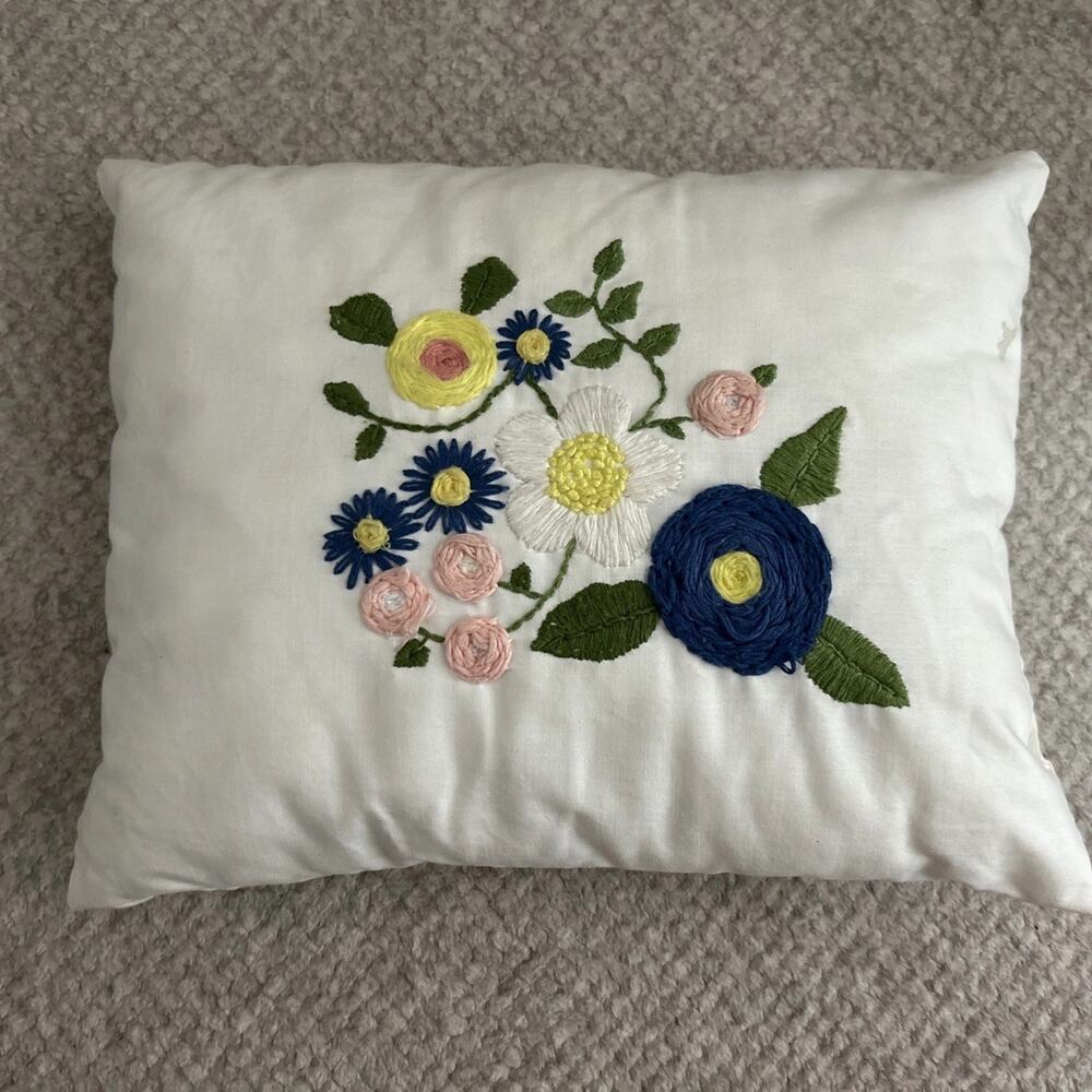 Floral Decorative Handmade Throw Pillow 16×12×4